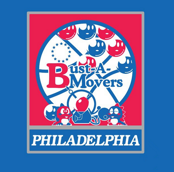 Philadelphia Bust-A-Movers logo iron on transfers